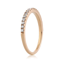0.30ct Round Brilliant Cut Diamond Micropave Wedding Band in 14k Rose Gold