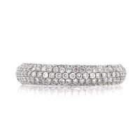 1.00ct Round Brilliant Cut Diamond Pavé Wedding Band in 18k White Gold