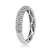 1.00ct Round Brilliant Cut Diamond Pavé Wedding Band in 18k White Gold