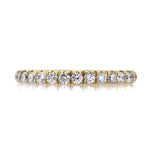 0.55ct Round Brilliant Cut Diamond Micropave Wedding Band in 14k Yellow Gold