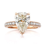 3.52ct Pear Shaped Diamond Engagement Ring