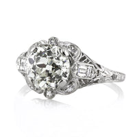2.70ct Antique European Round Cut Diamond Engagement Ring