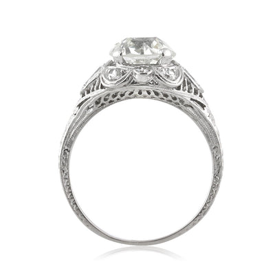 2.70ct Antique European Round Cut Diamond Engagement Ring