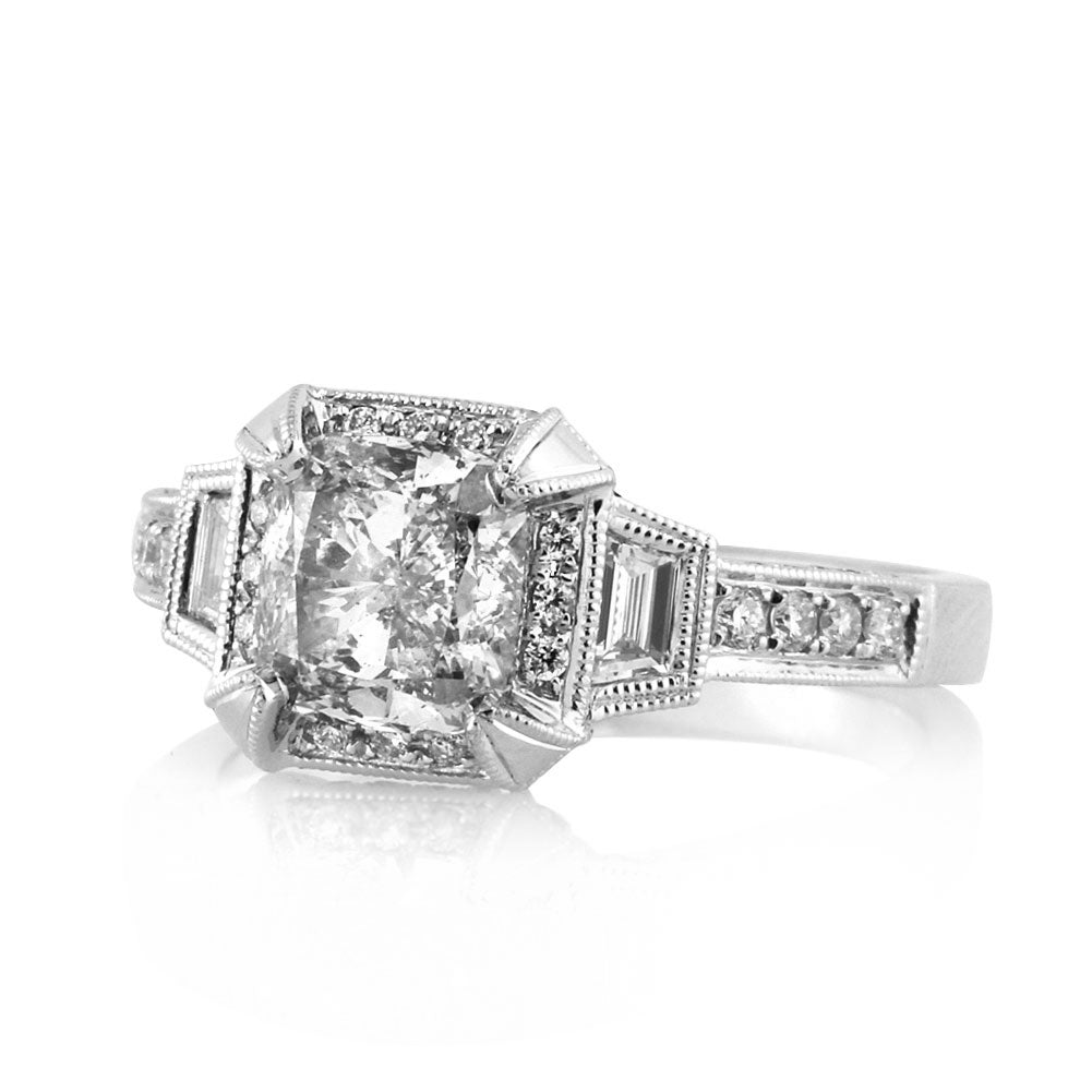 2.51ct Cushion Cut Diamond Engagement Ring