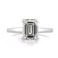 2.60ct Emerald Cut Diamond Engagement Solitaire Engagement Ring