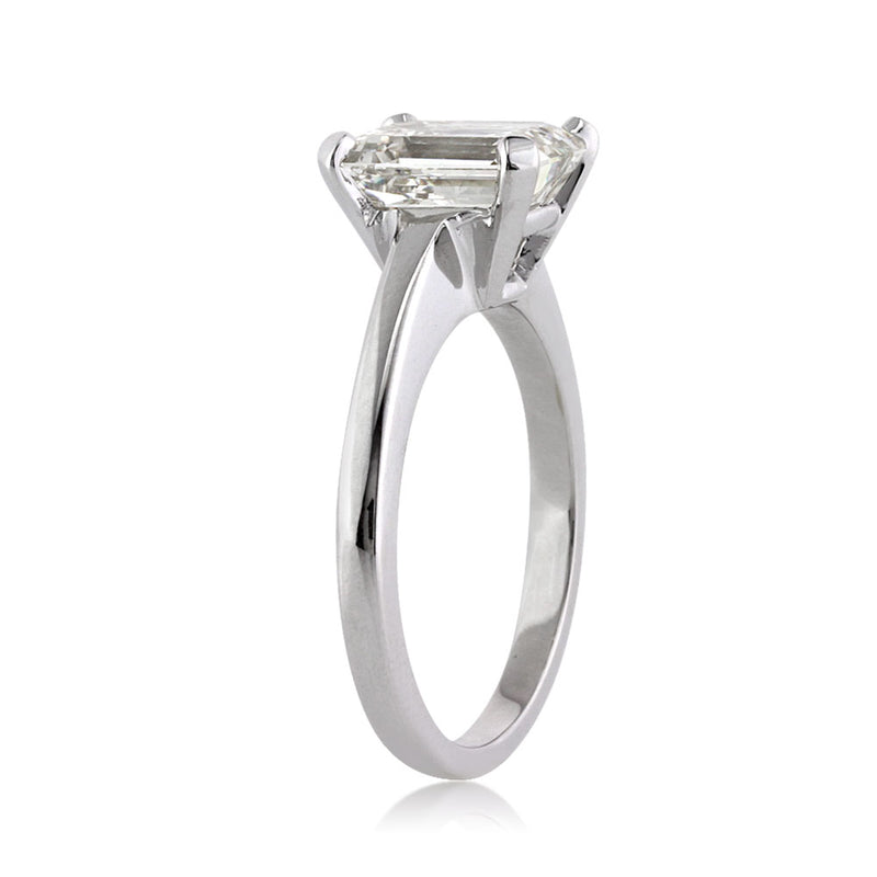2.60ct Emerald Cut Diamond Engagement Solitaire Engagement Ring