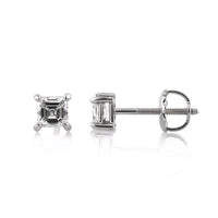 0.72ct Asscher Cut Diamond Stud Earrings