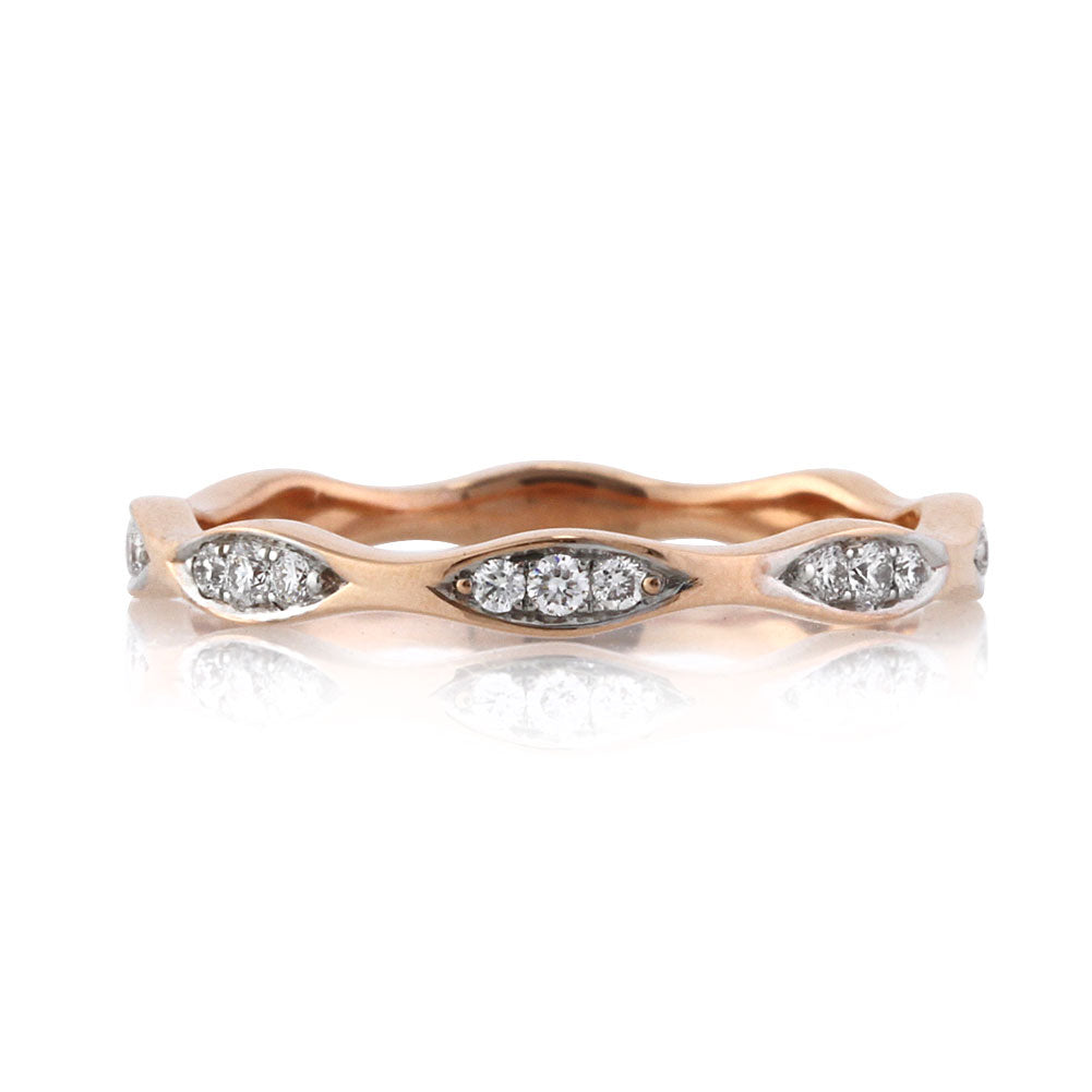 0.25ct Round Brilliant Cut Diamond Eternity Band in 14k Rose Gold