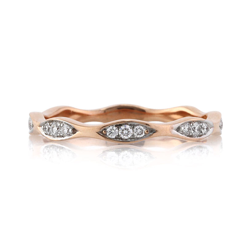 0.25ct Round Brilliant Cut Diamond Eternity Band in 14k Rose Gold