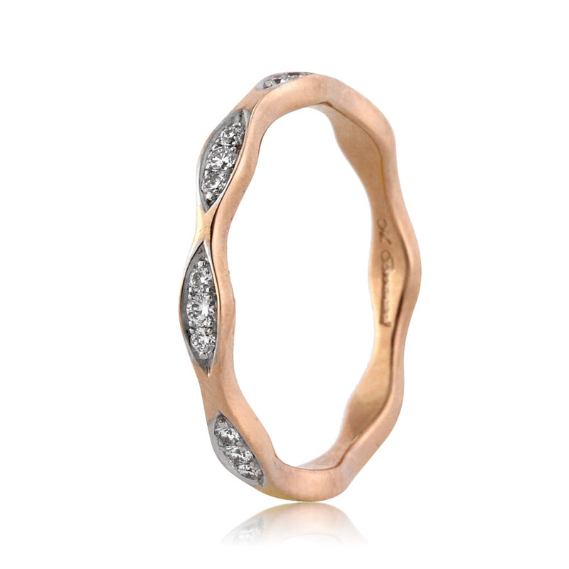 0.25ct Round Brilliant Cut Diamond Eternity Band in 14k Rose Gold