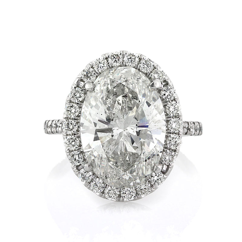6.40ct Oval Cut Diamond Engagement Ring