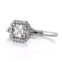 1.16ct Asscher Cut Diamond Engagement Ring