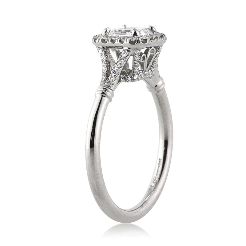 1.16ct Asscher Cut Diamond Engagement Ring