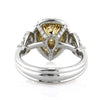 3.08ct Fancy Light Yellow Pear Shaped Diamond Engagement Ring