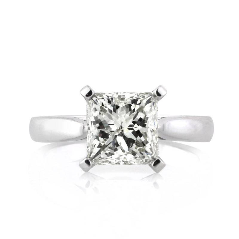 2.51ct Princess Cut Diamond Solitaire Engagement Ring