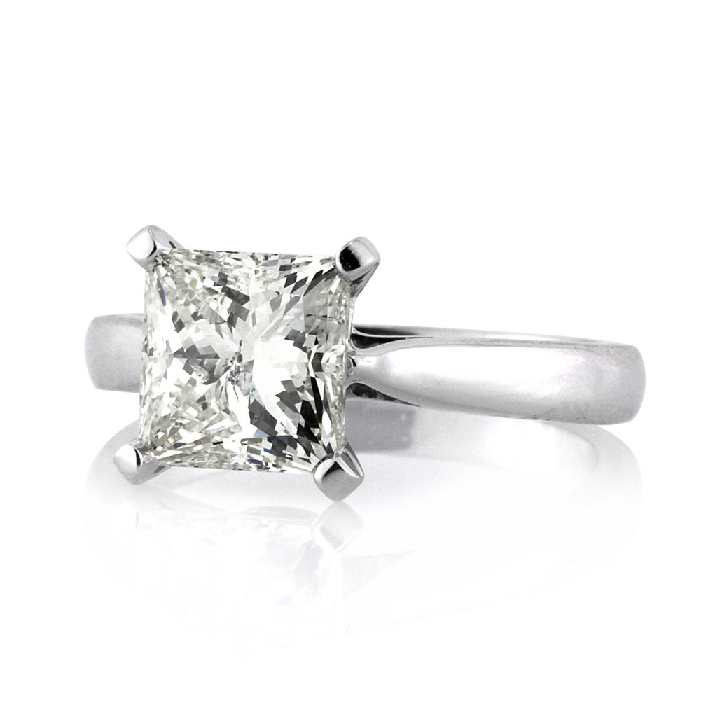 2.51ct Princess Cut Diamond Solitaire Engagement Ring