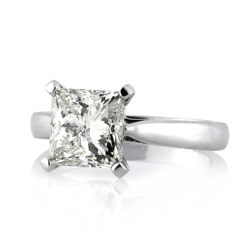 2.51ct Princess Cut Diamond Solitaire Engagement Ring