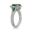 3.20ct Oval Cut Tsavorite and Diamond Engagement Ring