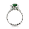 3.20ct Oval Cut Tsavorite and Diamond Engagement Ring