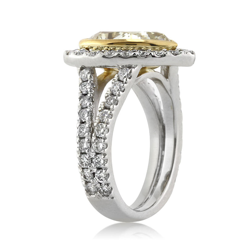 4.50ct Fancy Yellow Heart Shaped Diamond Engagement Ring