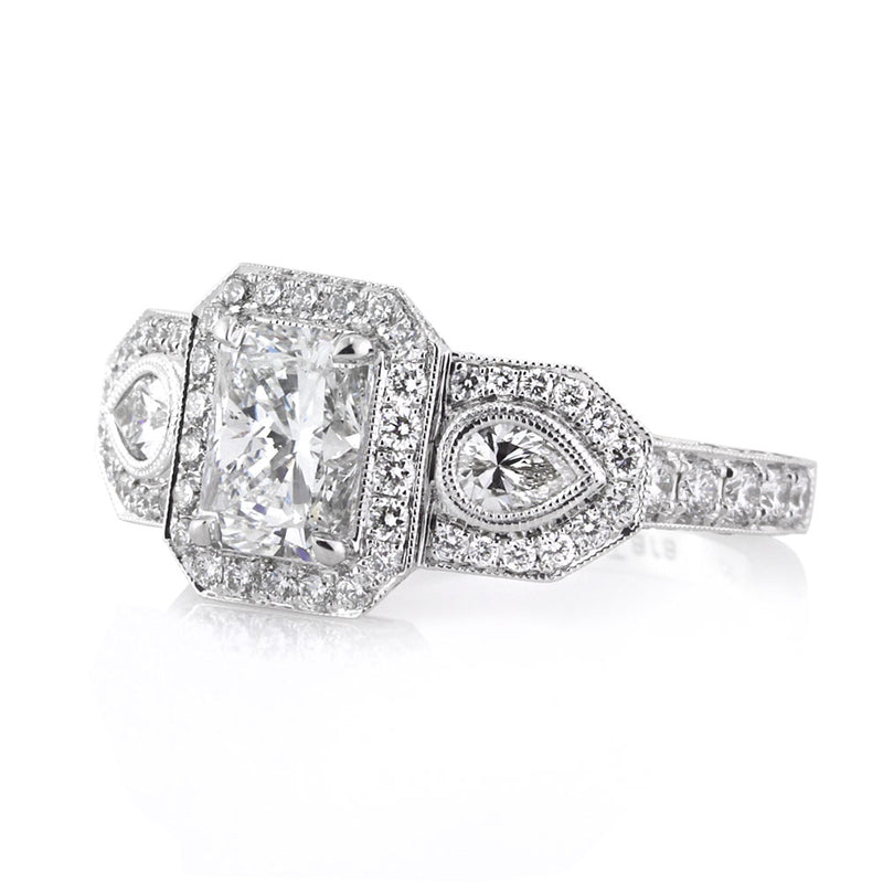 2.95ct Radiant Cut Diamond Engagement Ring