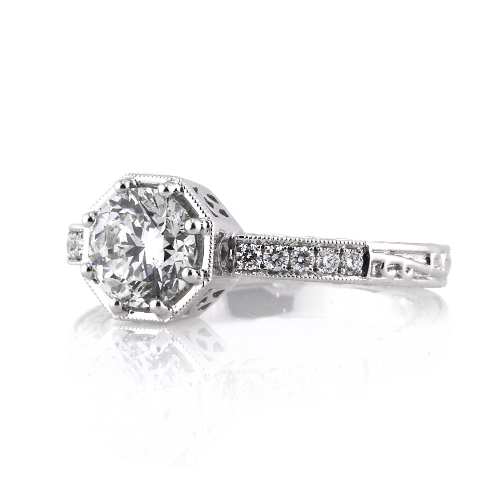 1.21ct Round Brilliant Cut Diamond Engagement Ring