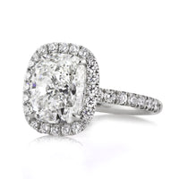 5.36ct Cushion Cut Diamond Engagement Ring
