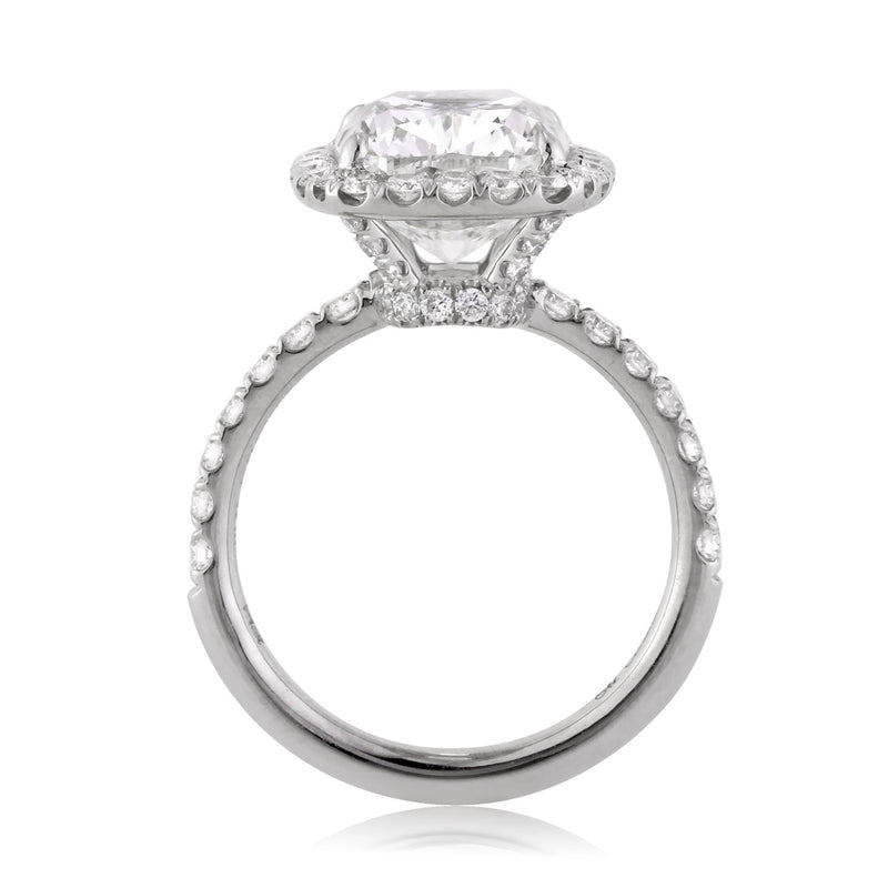 5.36ct Cushion Cut Diamond Engagement Ring