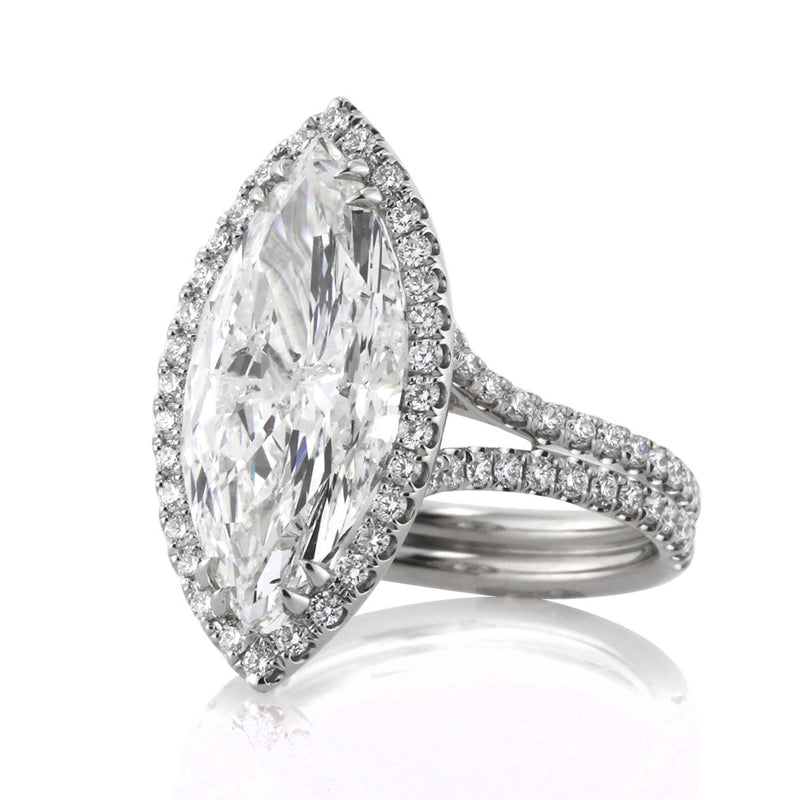 5.87ct Marquise Cut Diamond Engagement Ring