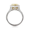 3.45ct Fancy Light Yellow Pear Shaped Diamond Engagement Ring