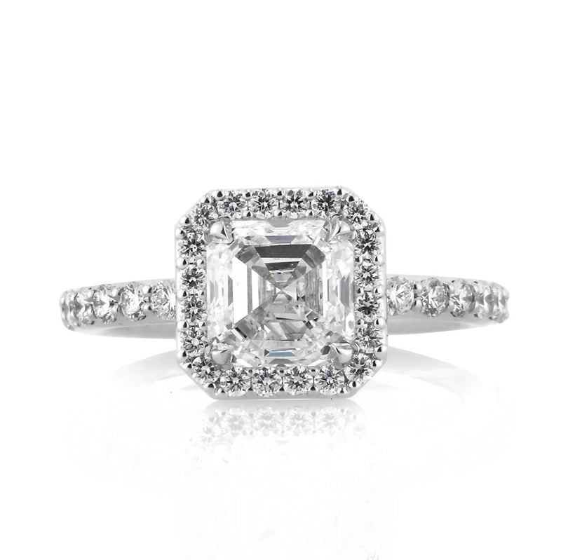 2.76ct Asscher Cut Diamond Engagement Ring