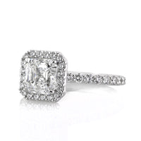 2.76ct Asscher Cut Diamond Engagement Ring