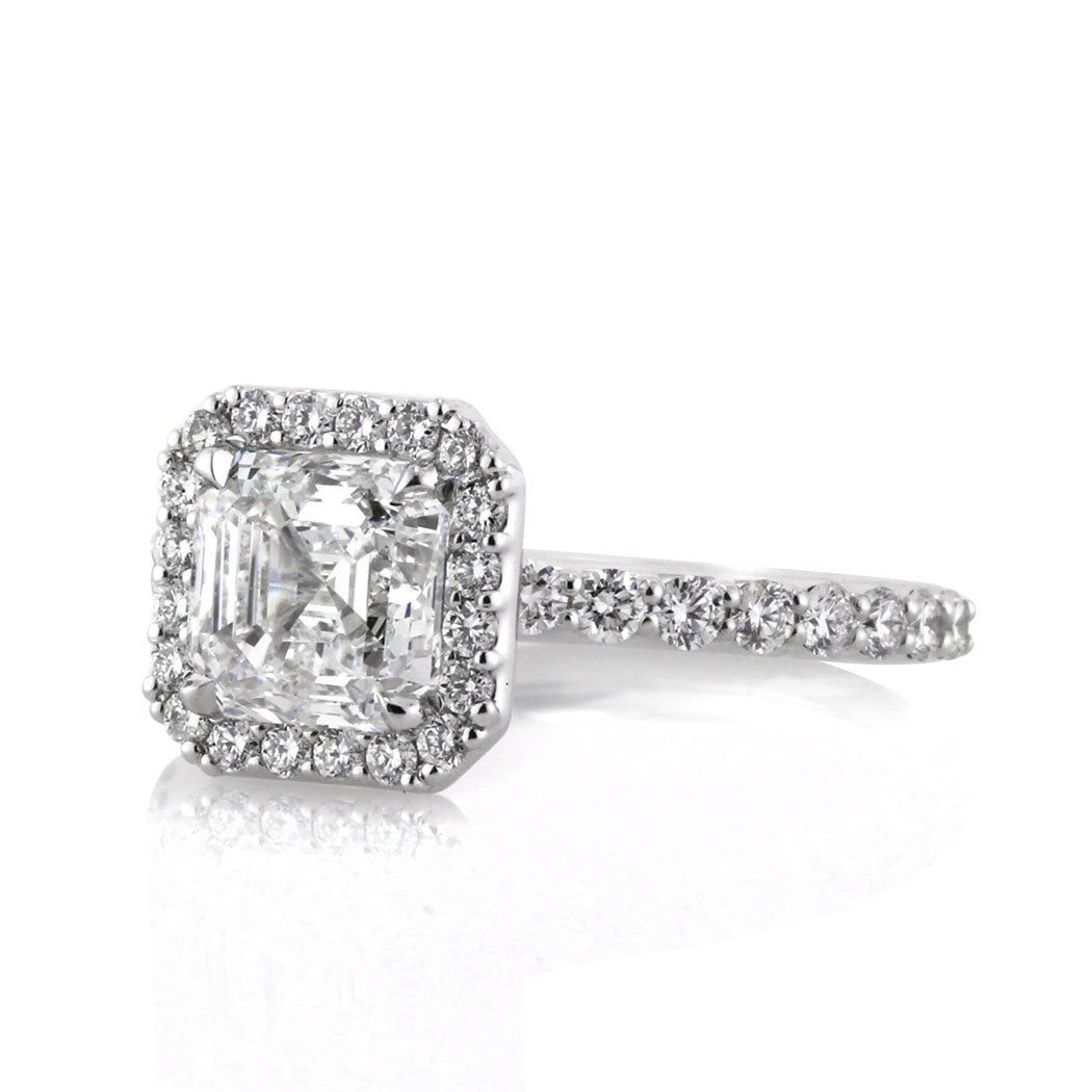 2.76ct Asscher Cut Diamond Engagement Ring