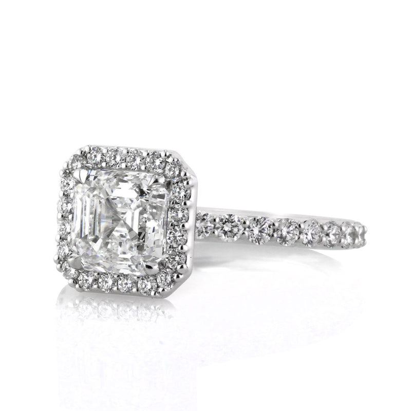 2.76ct Asscher Cut Diamond Engagement Ring