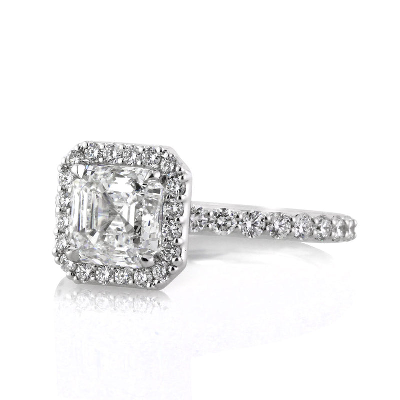 2.76ct Asscher Cut Diamond Engagement Ring