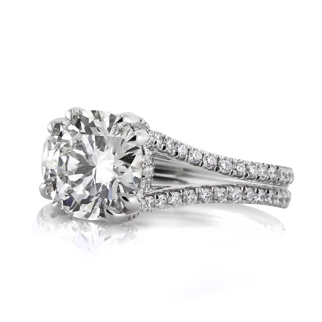 3.05ct Round Brilliant Cut Diamond Engagement Ring