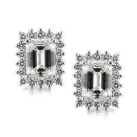 5.44ct Emerald Cut Diamond Stud Earrings