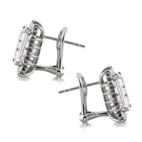 5.44ct Emerald Cut Diamond Stud Earrings