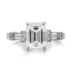 2.61ct Emerald Cut Diamond Engagement Ring