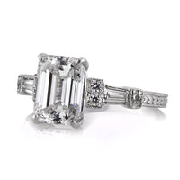 2.61ct Emerald Cut Diamond Engagement Ring