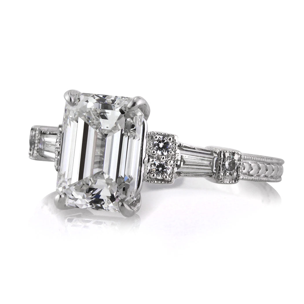 2.61ct Emerald Cut Diamond Engagement Ring
