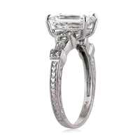 2.61ct Emerald Cut Diamond Engagement Ring