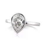 1.61ct Pear Shaped Diamond Solitaire Engagement Ring