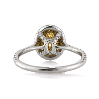 1.80ct Fancy Yellow Oval Cut Diamond Engagement Ring