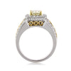 2.27ct Fancy Light Yellow Radiant Cut Diamond Engagement Ring
