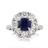 3.18ct Round Brilliant Cut Sapphire and Diamond Engagement Ring