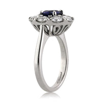 3.18ct Round Brilliant Cut Sapphire and Diamond Engagement Ring