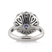 3.18ct Round Brilliant Cut Sapphire and Diamond Engagement Ring