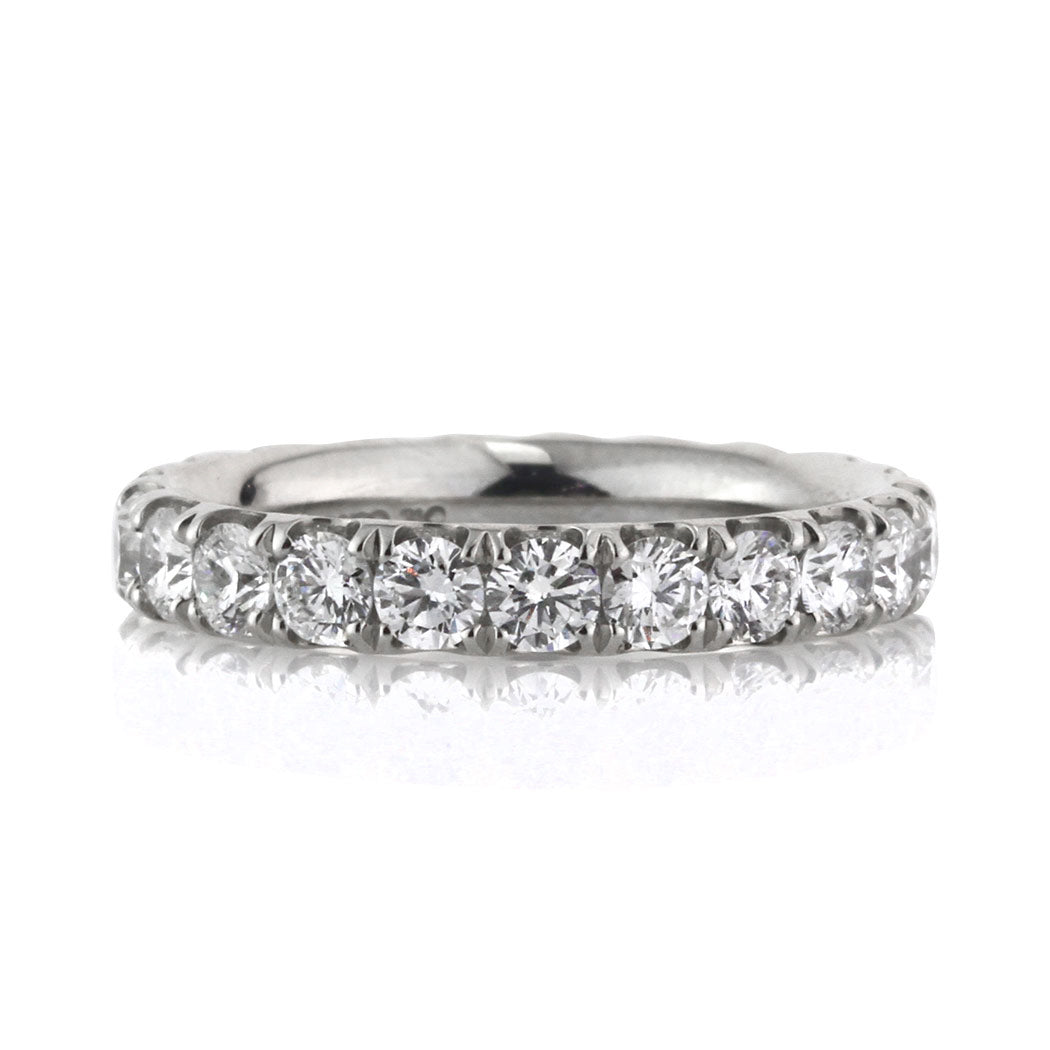 2.10ct Round Brilliant Cut Diamond Eternity Band in Platinum