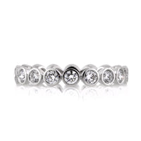 1.20ct Round Brilliant Cut Diamond Bezel Eternity Band in 18k White Gold